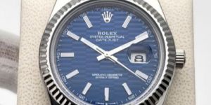 Rolex Datejust Stainless Steel & White Gold Bright Blue Dial Jubilee Bracelet