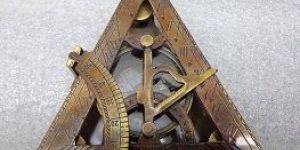 Nautical Brass Triangle Sundial Compass