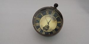 Antique Brass Desk Clock