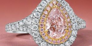 1.00 CT PEAR AND ROUND CUT DIAMOND ENGAGEMENT WEDDING WOMEN GIRLS GIFT DIAMOND RING CVD AND MOISSANITE