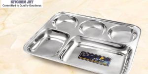 Stainless Steel 5in1 Compartment Plate