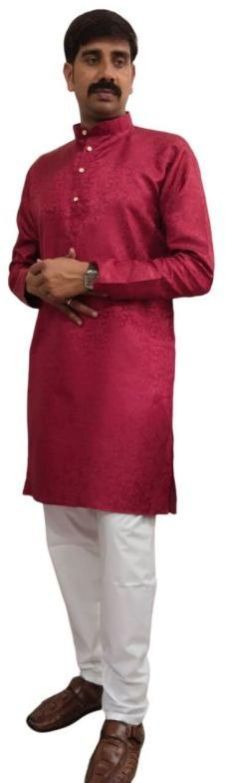 Mens Masakkali Cotton Silk Kurta Pyjama