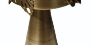 Golden Metal Pillar Candle Holders