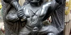 Black Stone Hanuman Ji Statue