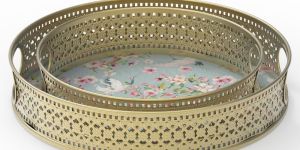 Floral Tray Set of 2