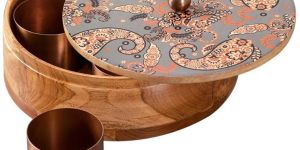 Wooden Masala Box(Spice Box)