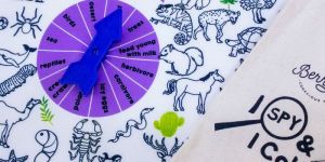 Wild Animals Print I Spy & I Colour Mat