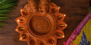 Handmade Ganesh Chaturthi Clay Diya