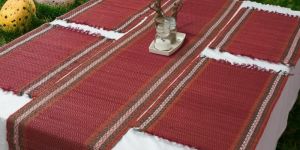 Heat Resistant Natural Korai Grass Ruby Red Table Place Mat