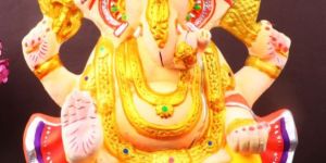 14 UmaPutra Inch Eco-Friendly Ganpati Ganesha Murti on Dagdusheth Pose