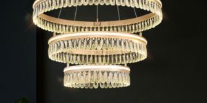 3 Ring Crystal LED Chandelier