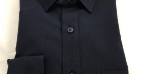 Cotton Mens Black Formal Shirt