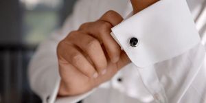 Mens White Cufflink Shirt
