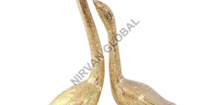 Brass Love Birds Swan Set