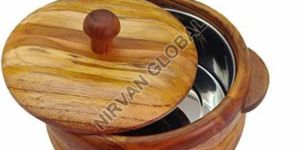 Brown Wooden Casserole