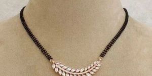 Natural Diamond Mangalsutra Set