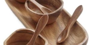 Wooden Soup Bowl Set