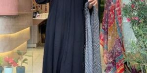 Black Georgette Kurti Pant Set