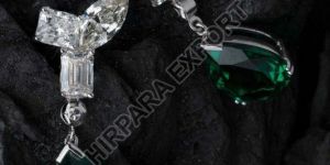 Fancy Green Diamond Earrings