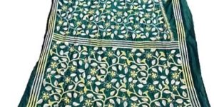 BLSLK-001 Blended Bangalore Silk Kantha Stitch Saree