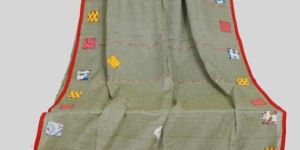 BS-014 Printed Khadi Cotton Baul Saree