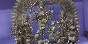 Dhokra Art Maa Durga Brass Statue