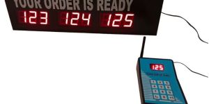 4 Inch 3 Digits 3 Window Multi Language Token Display System