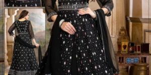 Designer Front Cut Long Gown