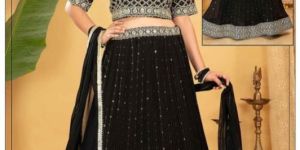 Georgette Crop Top Lehenga