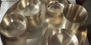 Plain Bronze Thali Set