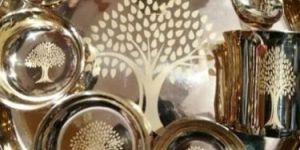 Printed Bronze Thali Set