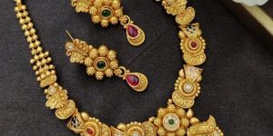 Designer Golden Necklace Set