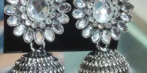 Oxidized Silver Jhumka
