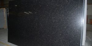 Low Commercial Black Galaxy Granite Slab