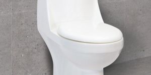 Ceramic White Floor Mounted P Trap Western Toilet Seat