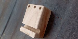 Wooden Mobile Stand Cum Pen Holder