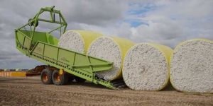 Row Cotton Bales