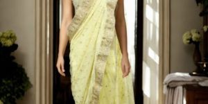 Ivory Splendor Organza Saree for Rental