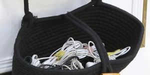 Black Jute Storage Bag