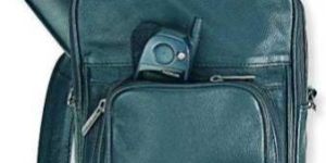 Sea Green Leather Backpack