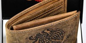 E-306 Mens Cow Hunter Leather Wallet