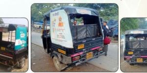 Sharing Auto Rickshaw Hood Advertising Service in Haridwar Uttarakhand