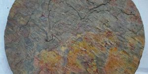 Circle Shape Multicolor Slate Decorative Natural Stepping Stones for Garden Landscaping Pathways Pav