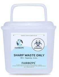 FAIRBIZPS Bio-Medical Sharps Container Waste Box, Glass Waste, Puncture Proof Box 5 LTR