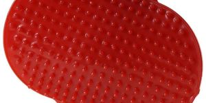 FAIRBIZPS Pet Bath Comb Massage Comb with Ring Handle Rubber Brush Band Comb for Dogs & Cat.