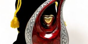 Teardrop Heart Brass Cremation Urn