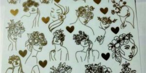 Lady Face Line Art STICKER