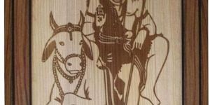 Nandi and Shiva MDF Wooden Frame