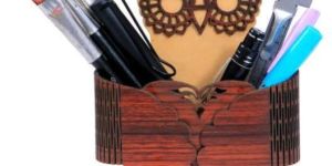 Owl Shape Laser Cut Pen Stand