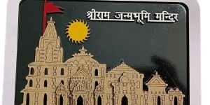 Shree RAM Mandir Wooden Frame